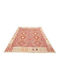 Kilim 182x242 Cm Kilim, Afghanistan, Hand-carded Wool (warp: 2