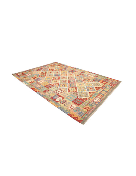 Kilim 203x287 Cm Kilim Afghanistan, Lana Cardata A Mano,