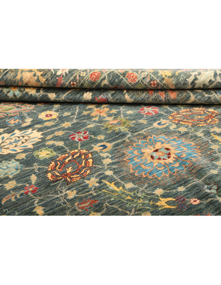 Rug Shahi Fine Pakistan 262x360 Petrol Blue Gol