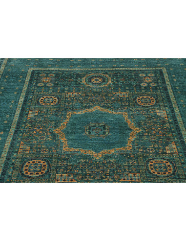 Rug Mamlouk Pakistan 152x206 Petrol Blue Antiqu