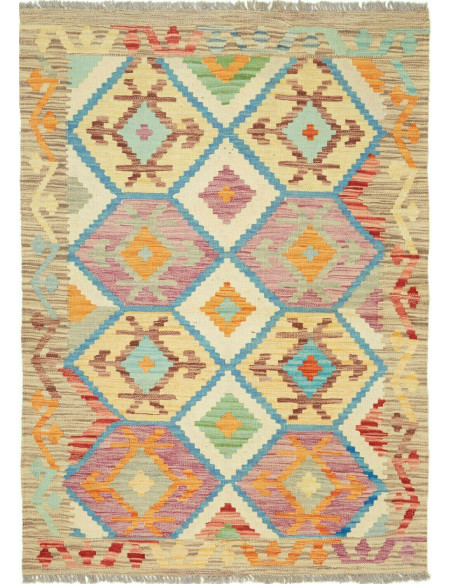 Kilim 104x145 Cm Kilim, Afghanistan, Lana Cardata A Mano