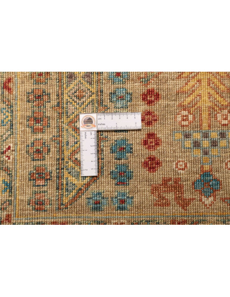 Rug Tribal Pakistan 83x296 Golden Beige; : Blue