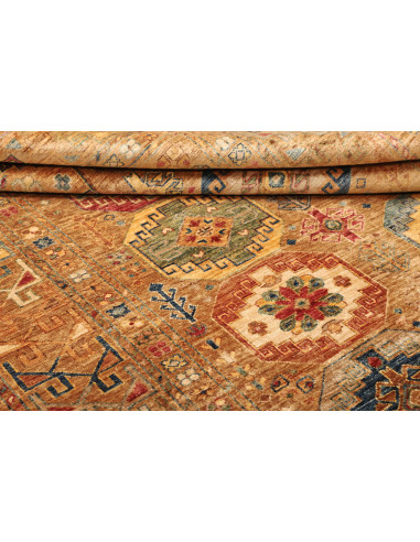 Rug Tribal Pakistan 149x202 Earthy Brown Gold