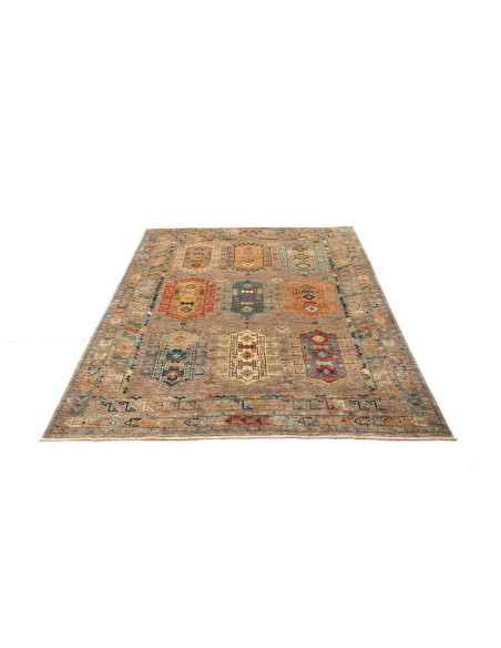 Rug Tribal Pakistan 148x200 Grey-brown Turquois