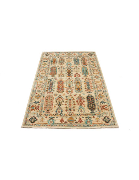 Tribal 126x189 Cm Tribal, Pakistan, Lana Cardata A Mano,
