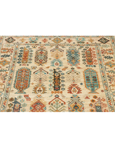 Tribal 126x189 Cm Tribal, Pakistan, Lana Cardata A Mano,