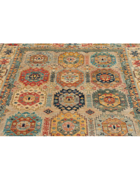 Tappeto Tribal Pakistan 147x197 Beige Di Verde
