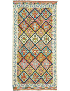 Kilim 99x200 Cm Kilim Afghanistan Hand-carded Wool Cotton