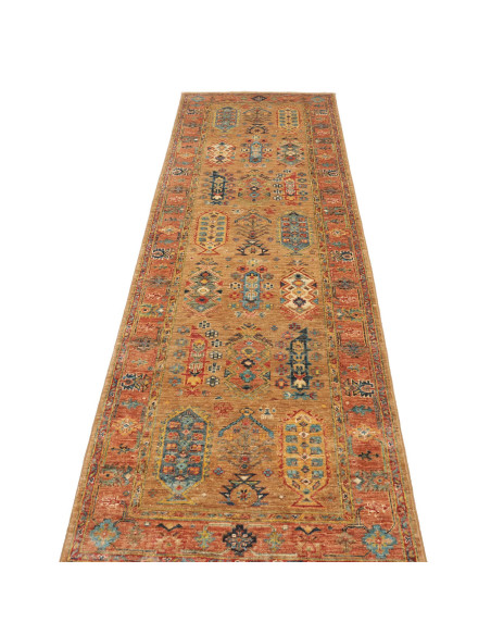 Tappeto Tribal Pakistan 80x260 Ocra Dorato Terr