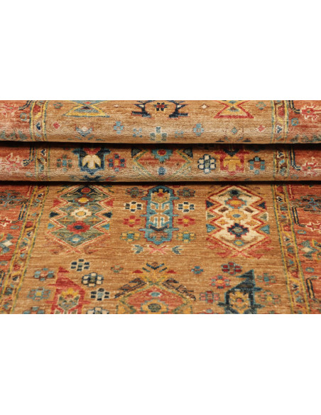Tappeto Tribal Pakistan 80x260 Ocra Dorato Terr