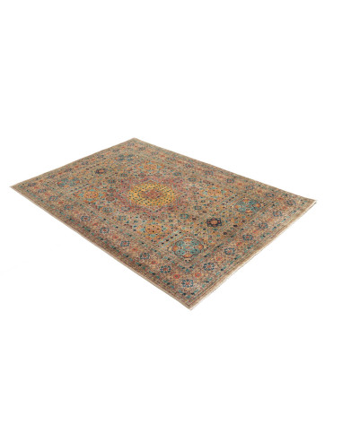 Rug Mamlouk Pakistan 126x182 Sand Turquoise