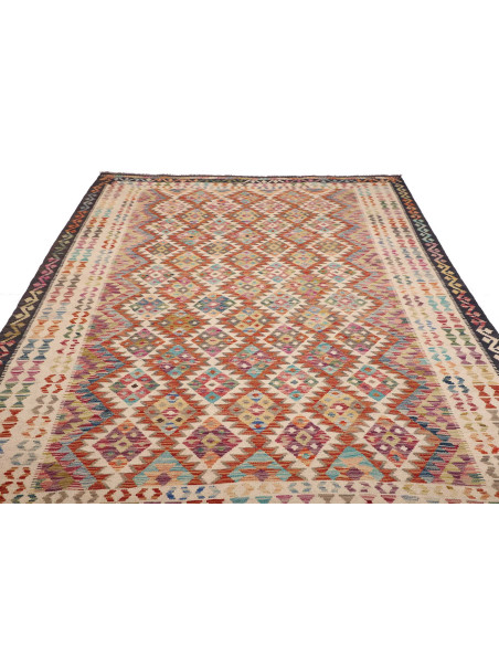 Kilim 198x294 Cm Kilim, Afghanistan, Lana Cardata A Mano