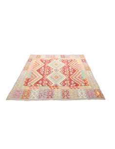 Kilim 154x190 Cm Kilim, Afghanistan, Hand-carded Wool (warp: 2