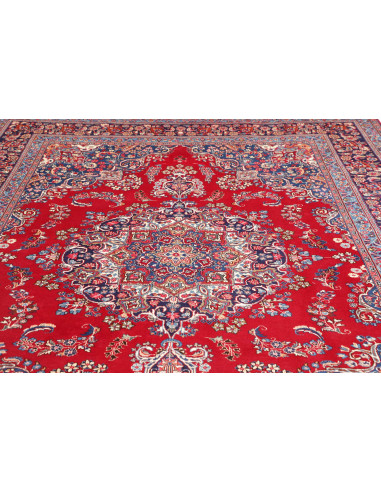 Rug Sabzevar Persia sky blue white 245x340
