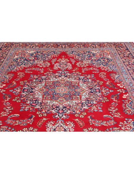 Rug Sabzevar Persia sky blue white 245x340