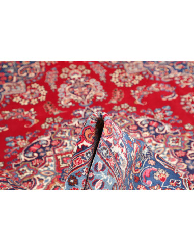 Rug Sabzevar Persia sky blue white 245x340