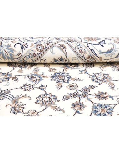 Rug Nain Kashmar Persia white sky blue 200x312