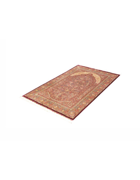 Tappeto Ghom seta Persia marrone 101x156