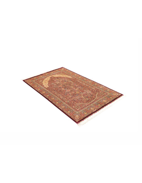 Tappeto Ghom seta Persia marrone 101x156