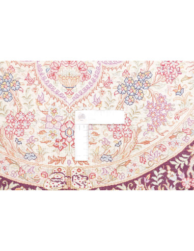 Tappeto Ghom seta Persia giallo marrone 79x122