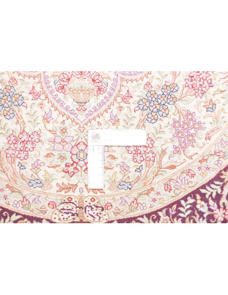 Rug Ghom silk Persia yellow brown 79x122