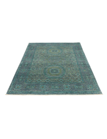 Tappeto Mamlouk Pakistan 150x193 Verde Acqua Bl