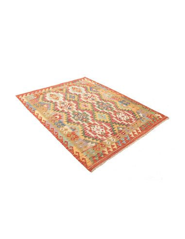 Kilim 145x194 Cm Afghan Kilim Made Of Hand-carded Wool.