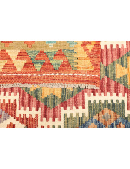 Kilim 145x194 Cm Afghan Kilim Made Of Hand-carded Wool.