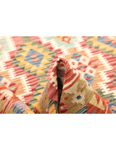 Kilim 145x194 Cm Afghan Kilim Made Of Hand-carded Wool.