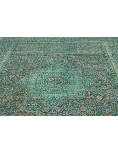 Tappeto Mamlouk Pakistan 201x308 Verde Petrolio