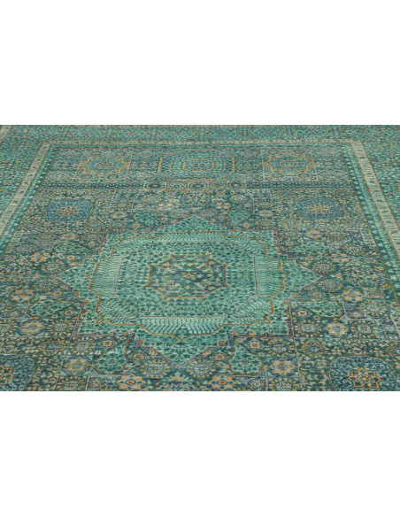 Tappeto Mamlouk Pakistan 201x308 Verde Petrolio