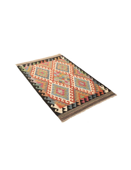Kilim 100x156 Cm Kilim Afghano, Lana Cardata A Mano (ordito: