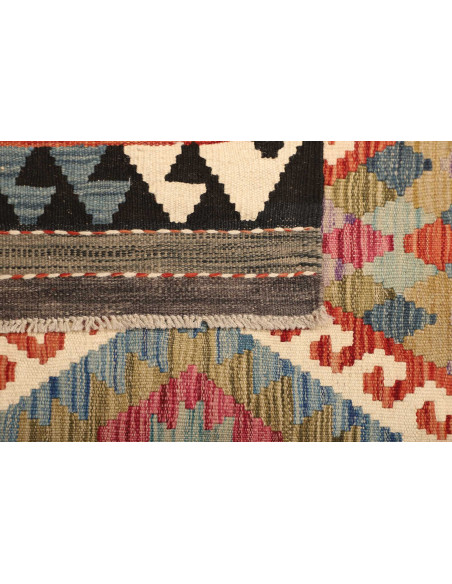 Kilim 100x156 Cm Kilim Afghano, Lana Cardata A Mano (ordito: