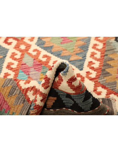 Kilim 100x156 Cm Kilim Afghano, Lana Cardata A Mano (ordito: