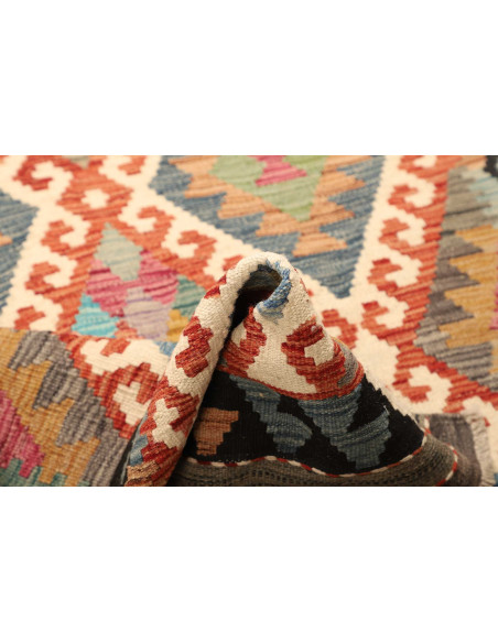 Kilim 100x156 Cm Kilim Afghano, Lana Cardata A Mano (ordito: