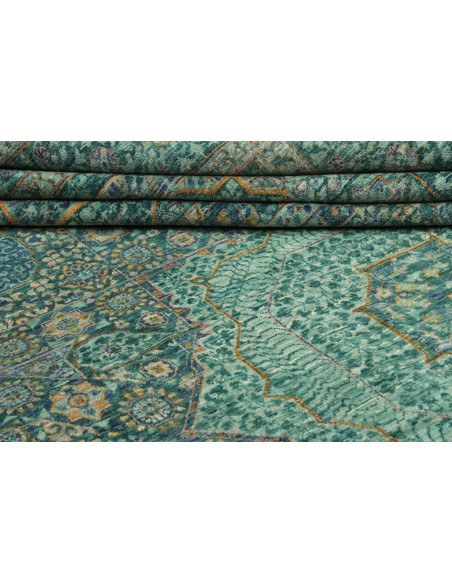 Tappeto Mamlouk Pakistan 201x308 Verde Petrolio