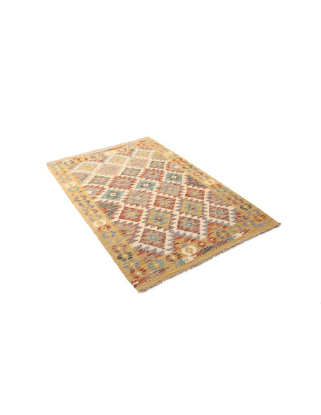 Kilim 105x152 Cm Afghan Kilim Hand-carded Wool Cotton Warp