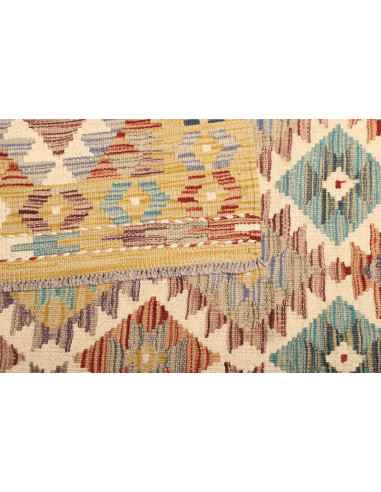 Kilim 105x152 Cm Afghan Kilim Hand-carded Wool Cotton Warp