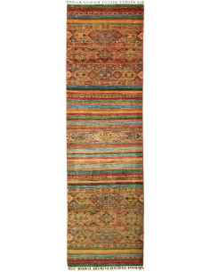 Rug Samarkand Pakistan 82x282 Brown Terracotta