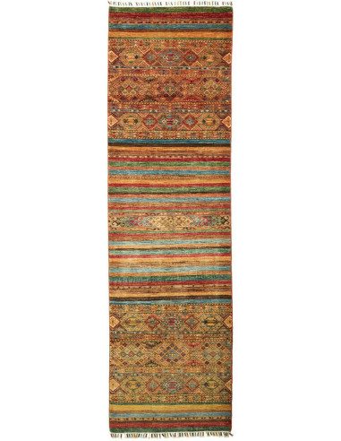 Tappeto Samarkand Pakistan 82x282 Marrone Terra
