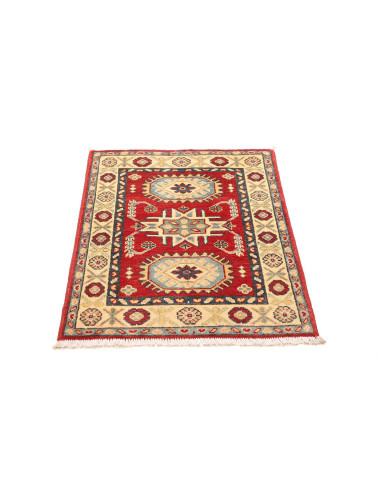 Kazak 63x91 Cm Kazak, Pakistan, Lana Cardata A Mano (ordito:
