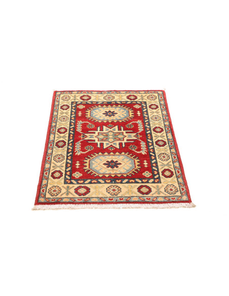 Kazak 63x91 Cm Kazak, Pakistan, Lana Cardata A Mano (ordito: