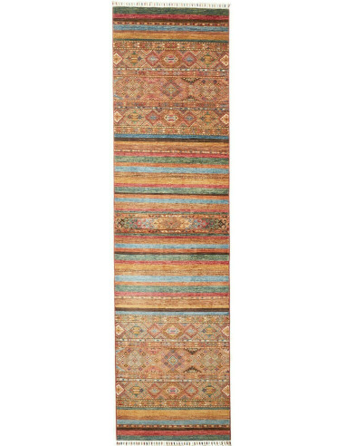 Rug Samarkand Pakistan 81x306 Terracotta Turquo