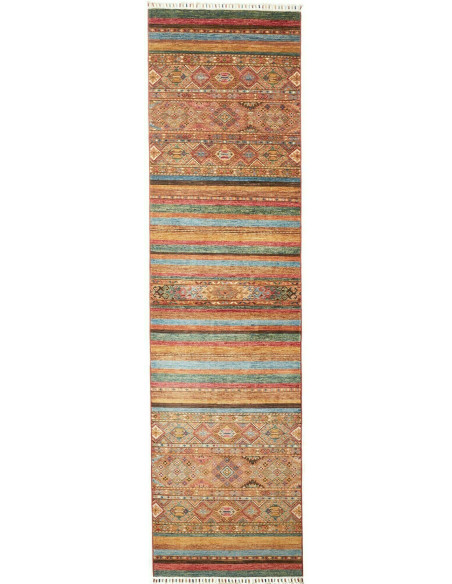 Rug Samarkand Pakistan 81x306 Terracotta Turquo