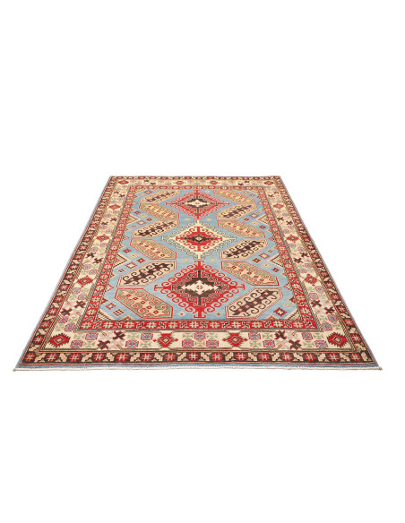 Tappeto Kazak Pakistan 150x212 Azzurro Rosso