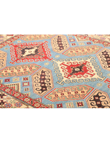 Tappeto Kazak Pakistan 150x212 Azzurro Rosso