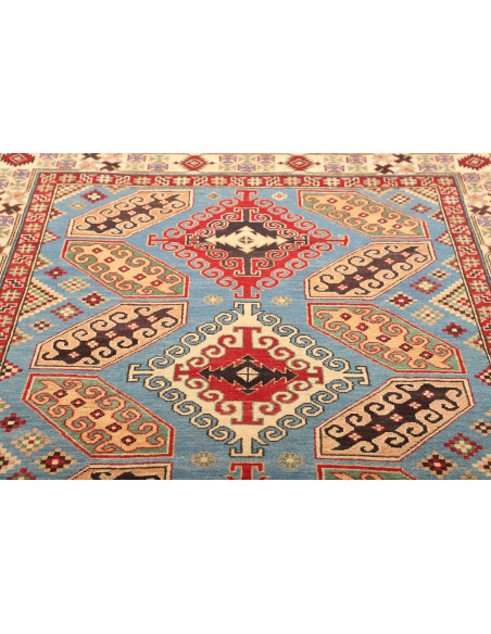 Tappeto Kazak Pakistan 150x212 Azzurro Rosso