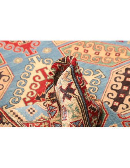 Tappeto Kazak Pakistan 150x212 Azzurro Rosso
