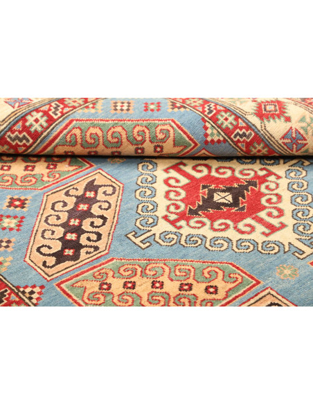 Tappeto Kazak Pakistan 150x212 Azzurro Rosso