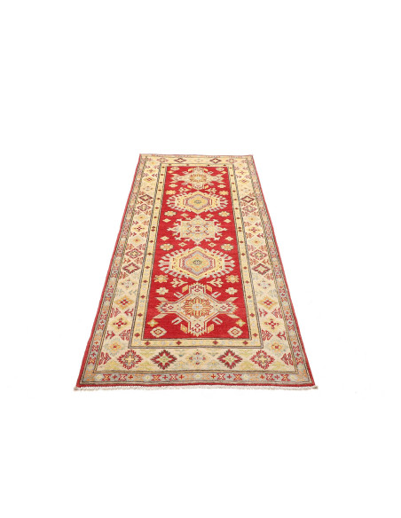 Kazak Pakistan Abstract Red Cream 82x203 Cm